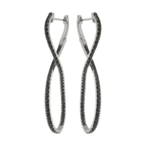 14K GOLD BLACK AND WHITE DIAMOND FRANCINE EARRINGS