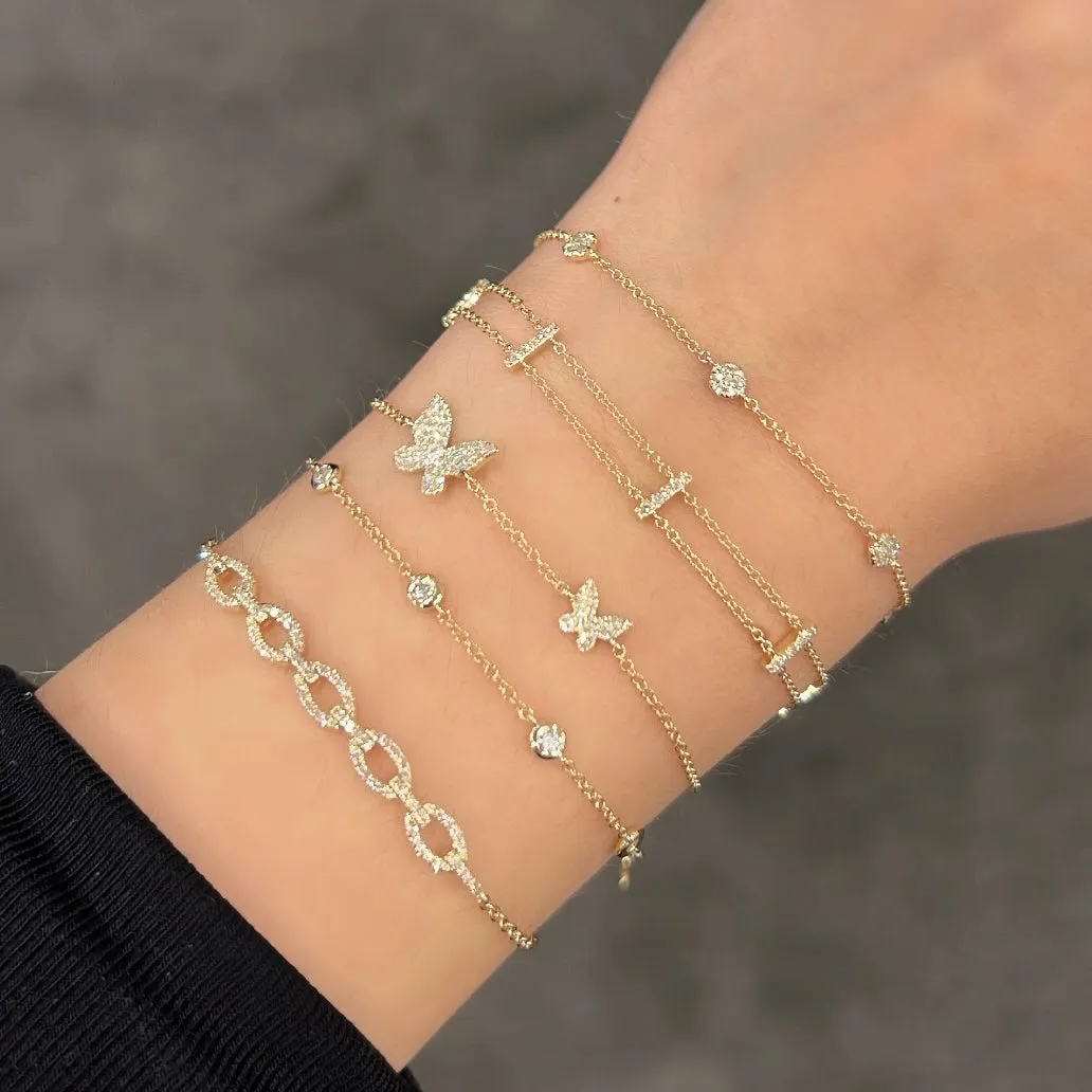 14K GOLD DIAMOND BECCA BUTTERFLY BRACELET