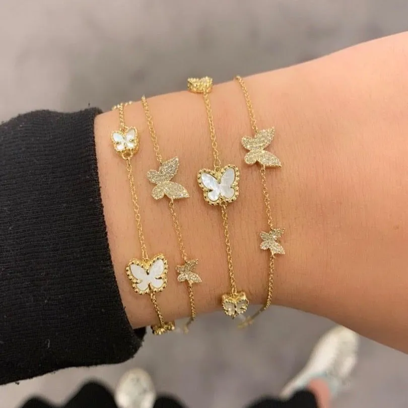 14K GOLD DIAMOND BECCA BUTTERFLY BRACELET