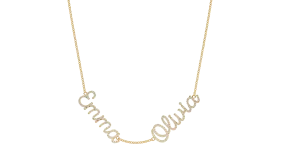 14k Two Name Necklace
