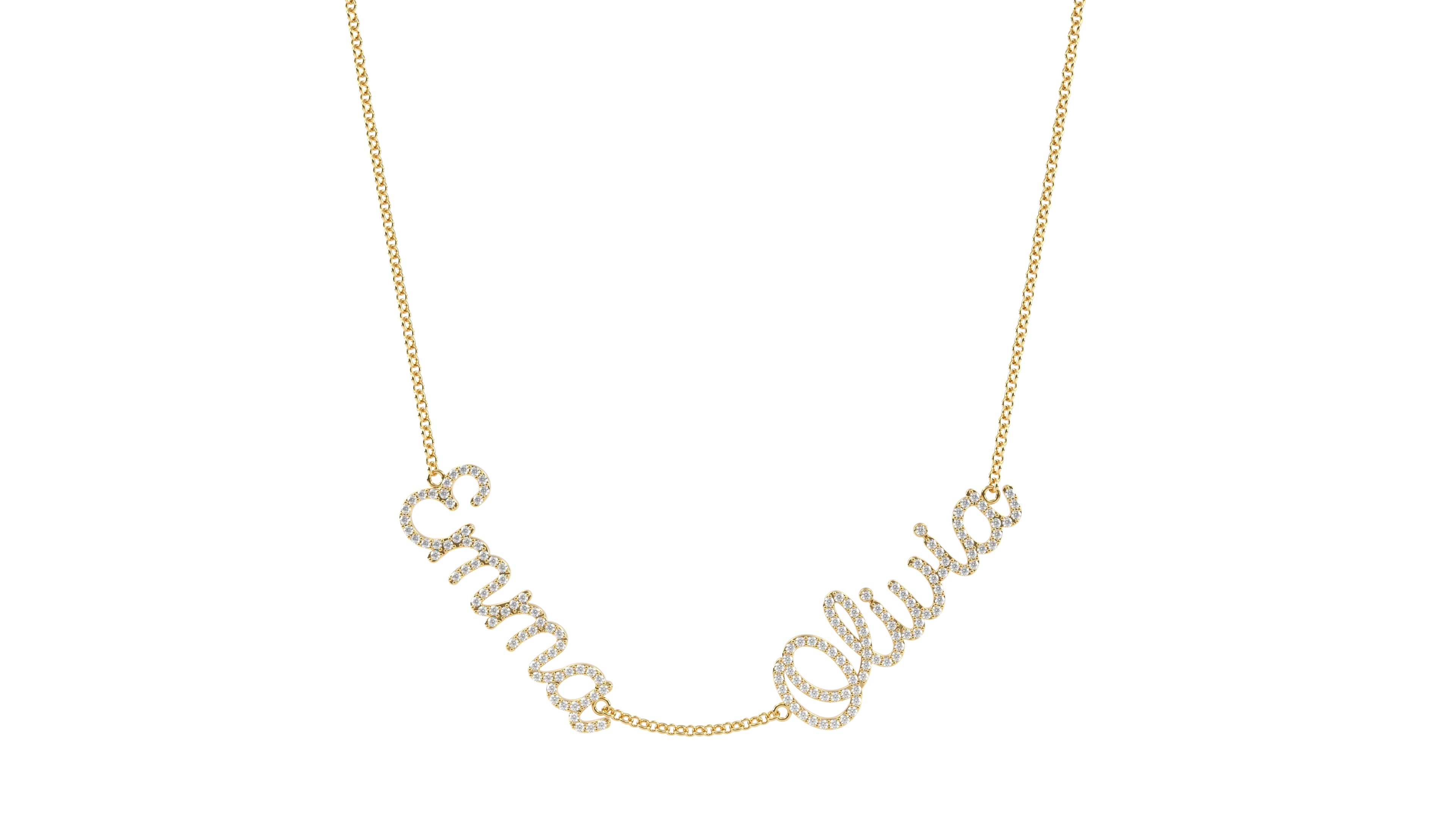 14k Two Name Necklace