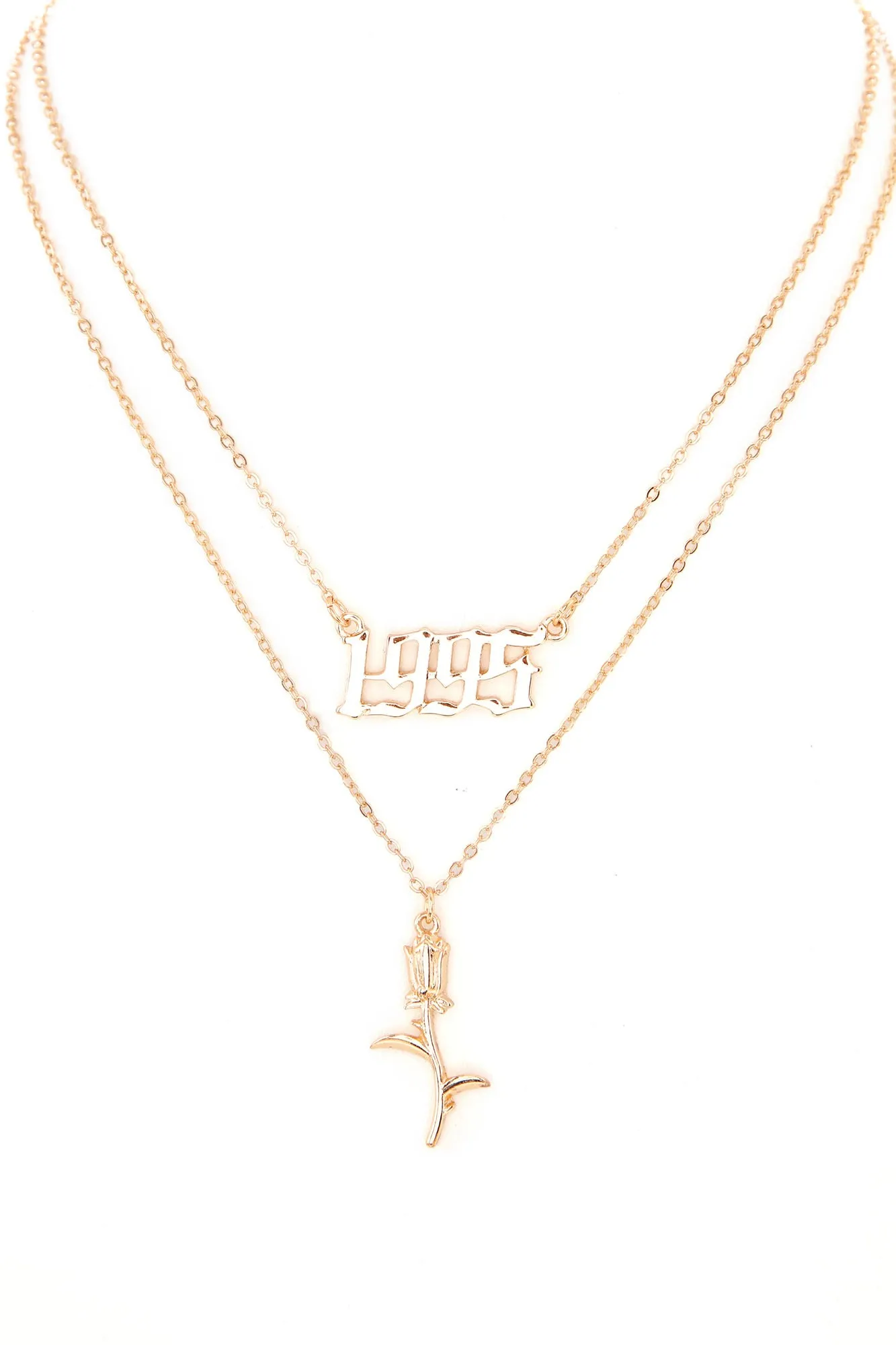 1995 Rose Necklace - Gold