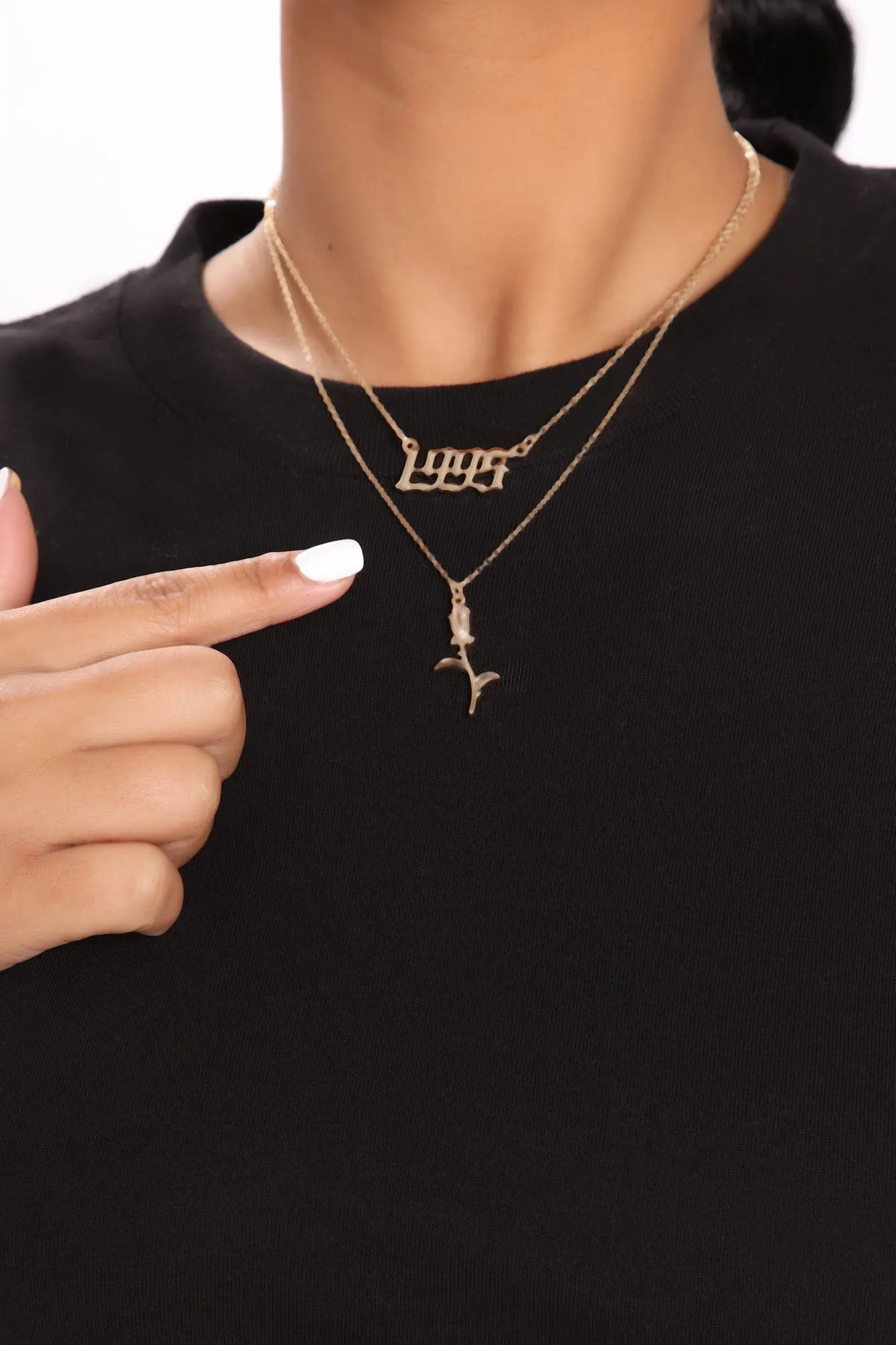 1995 Rose Necklace - Gold