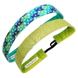 2 Pack | Groovy | Metallic Shimmer Green | 1 Inch