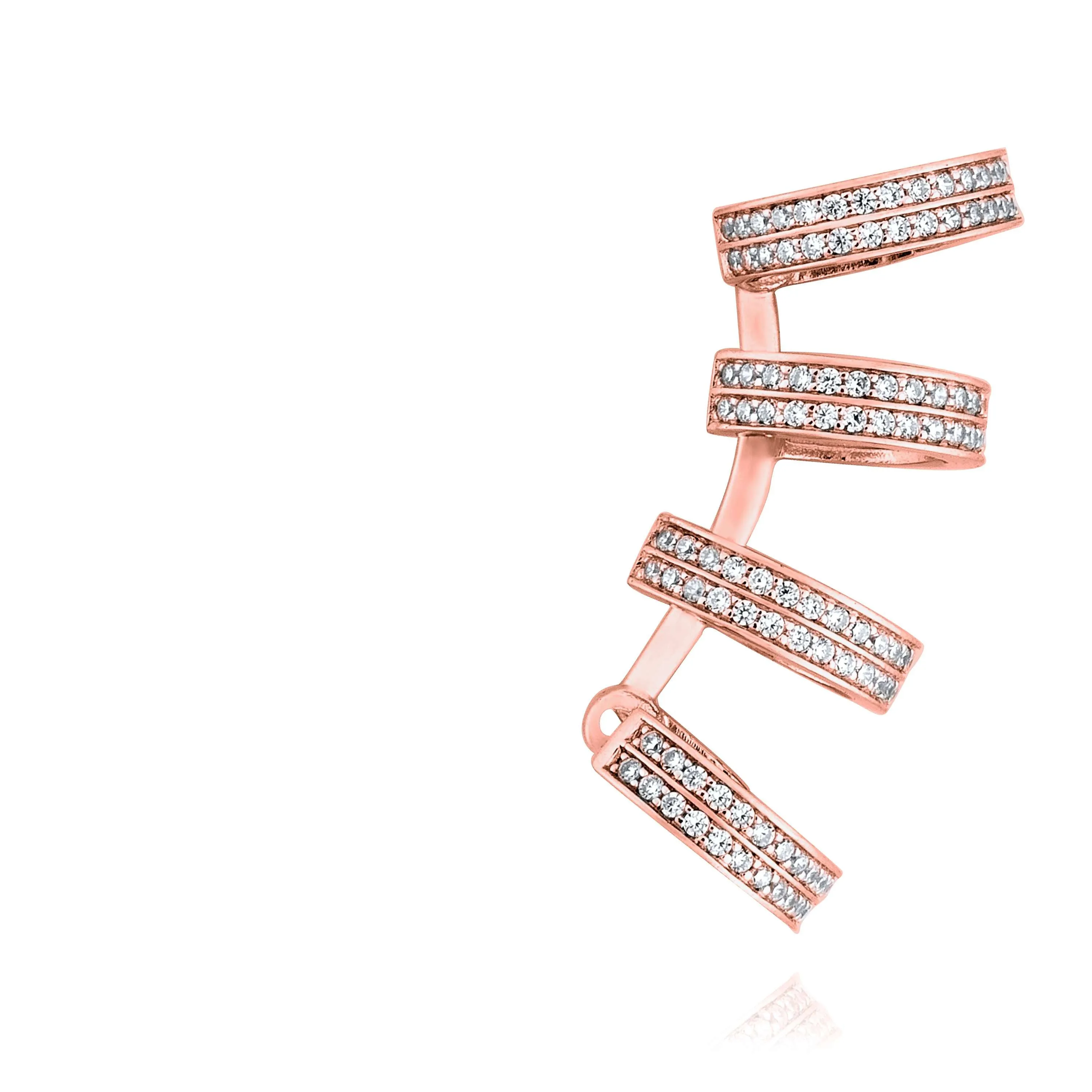 4-Hoop Earring - Pinkgold