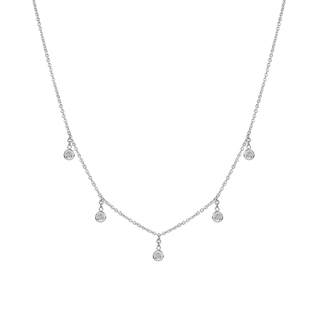 5 DIAMOND DROP NECKLACE