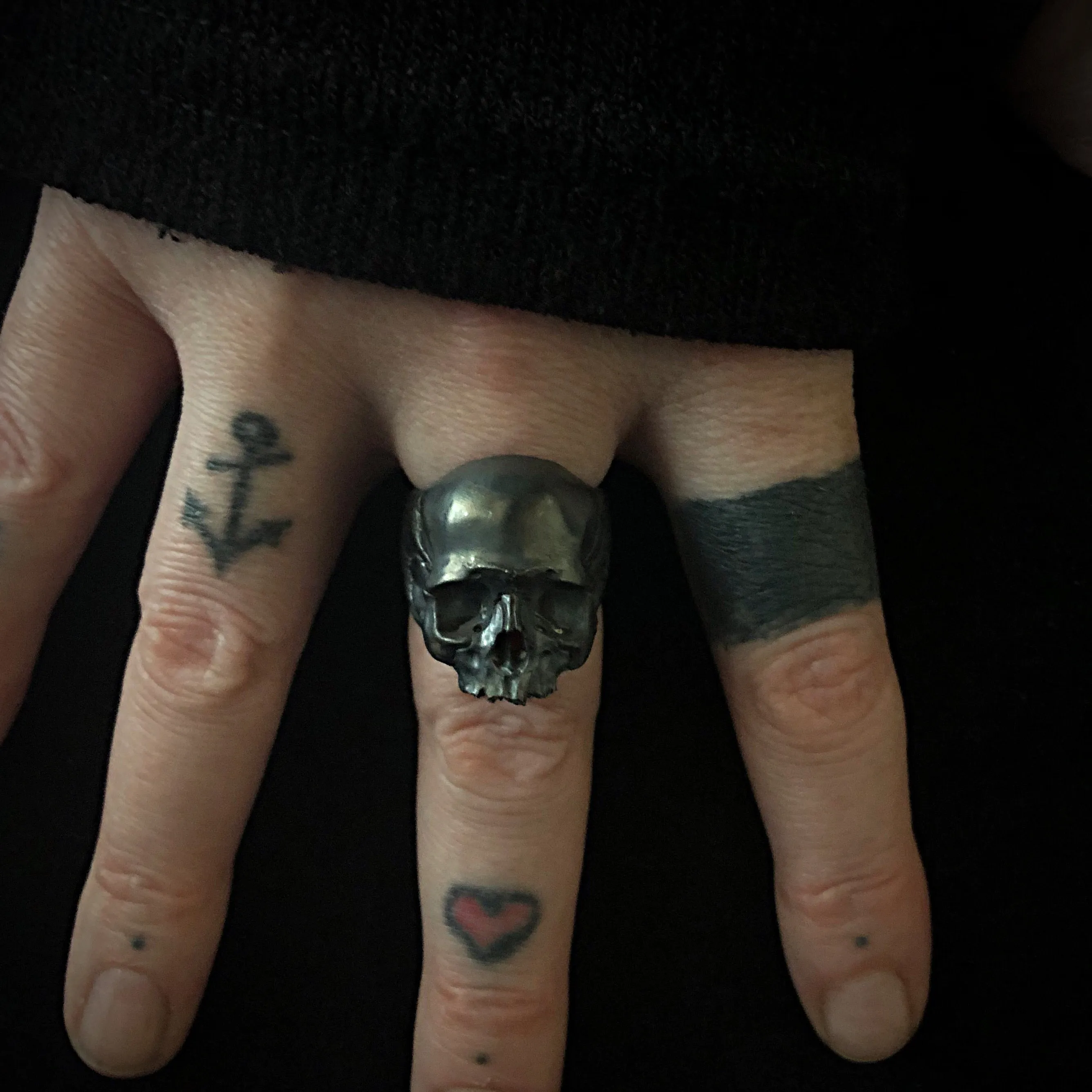 925 Decay Skull Ring RTST