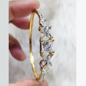 Gold-Plated Aamrapali Bangle with Cubic Zirconia Accents