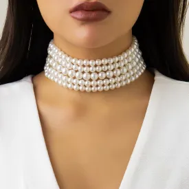 Aesthetic Korean Wedding Style Pearl Necklace
