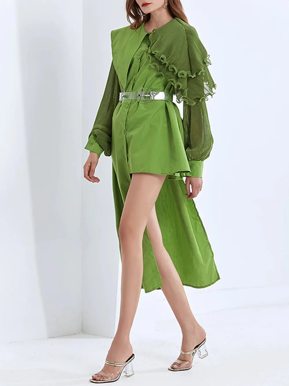 ANDY Asymmetrical Ruffled Dress