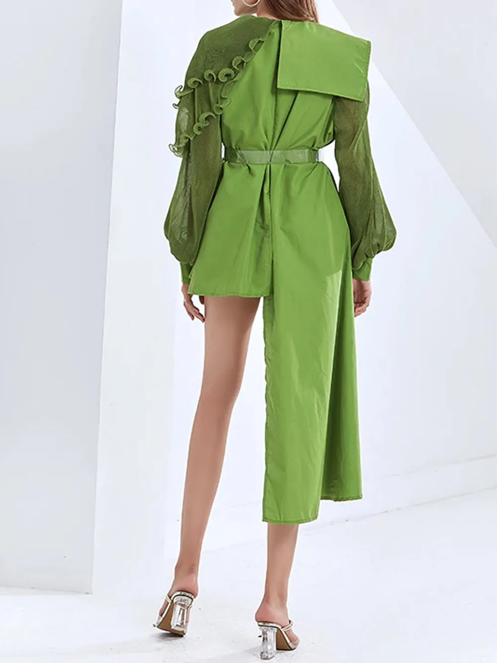 ANDY Asymmetrical Ruffled Dress
