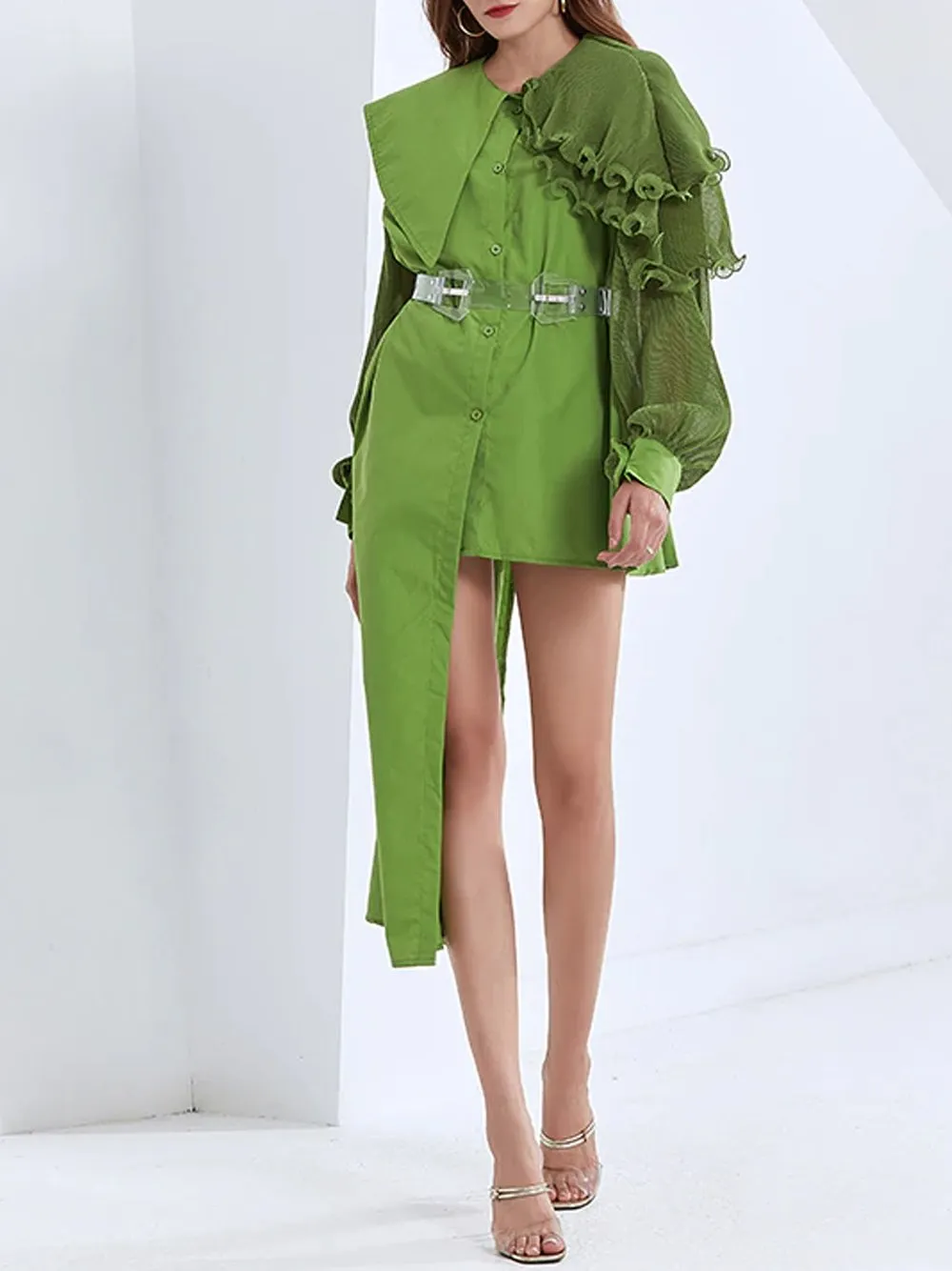 ANDY Asymmetrical Ruffled Dress
