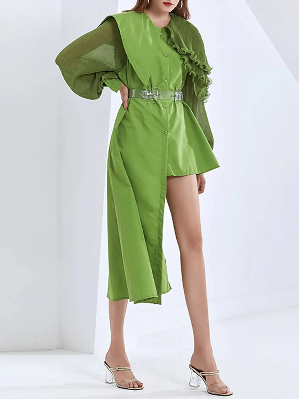 ANDY Asymmetrical Ruffled Dress