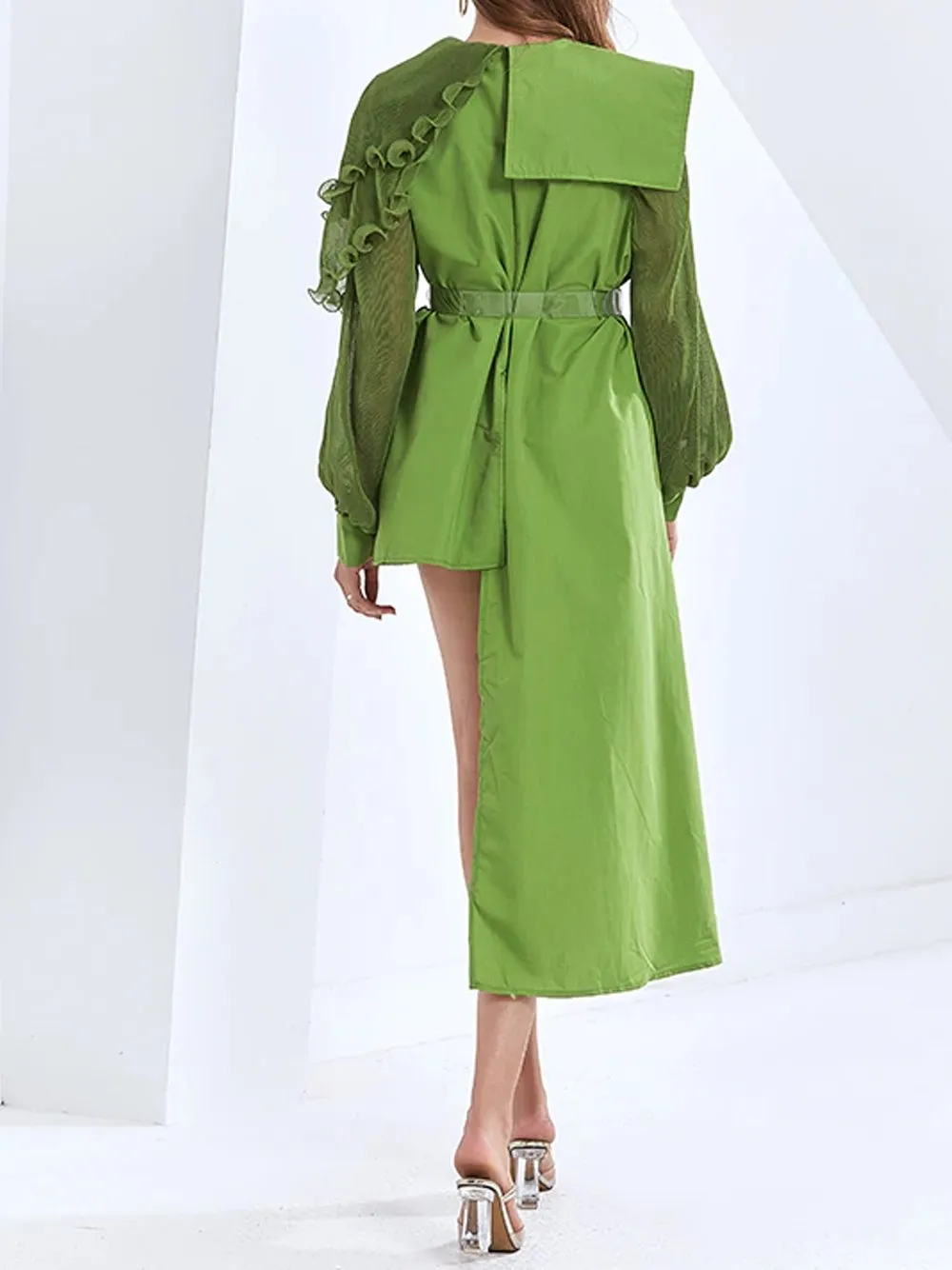 ANDY Asymmetrical Ruffled Dress