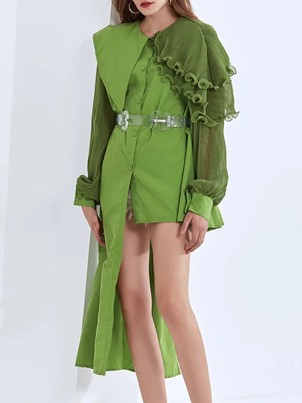 ANDY Asymmetrical Ruffled Dress