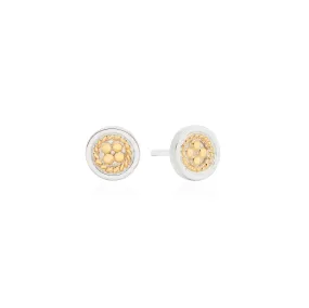Anna Beck 18ct Gold Vermeil and Silver Mini Stud Earrings