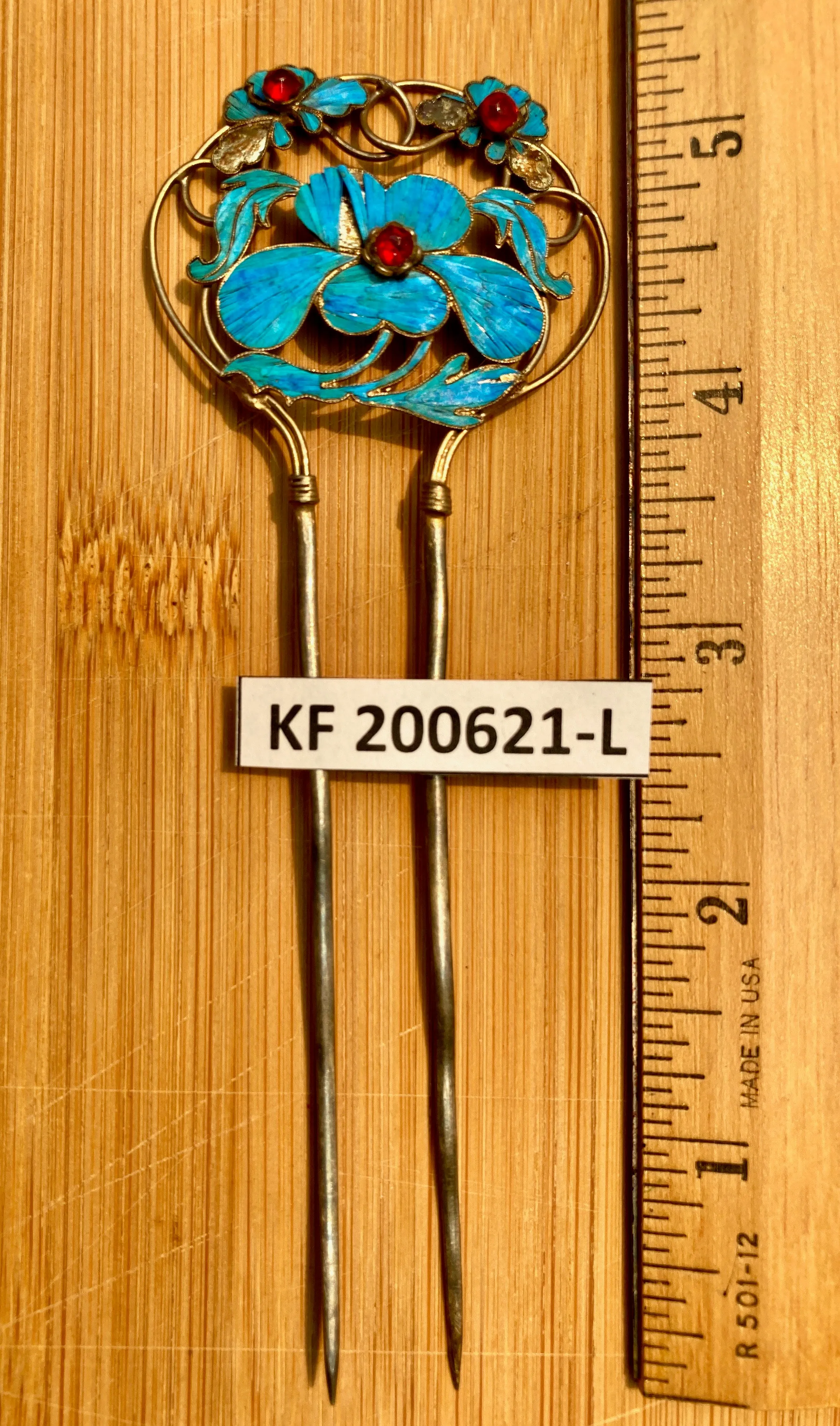 Antique Qing Dynasty 5 1/4" Tian-Tsui Hair Pin - 200621-L