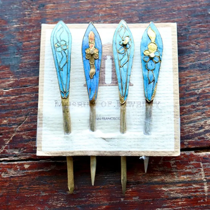Antique Tian-Tsui (點翠) Hair Pin - Extra Small