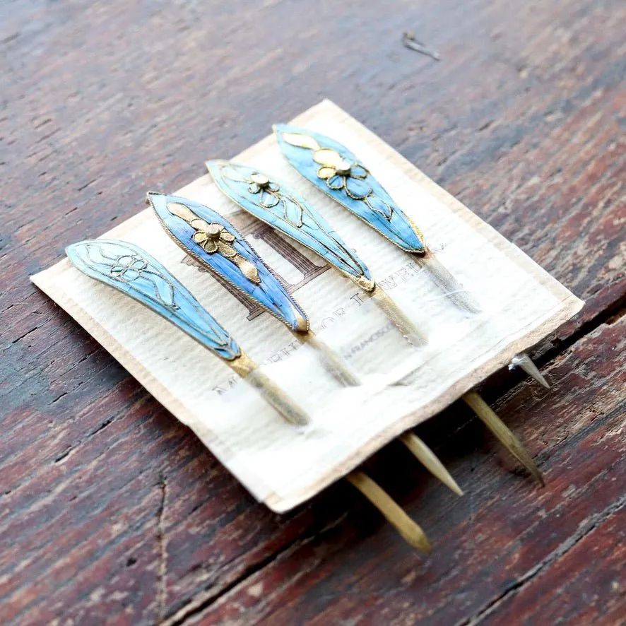 Antique Tian-Tsui (點翠) Hair Pin - Extra Small