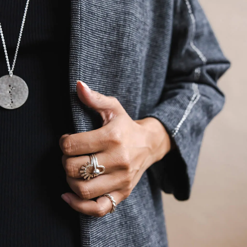 Arch Stacking Ring - Sterling Silver