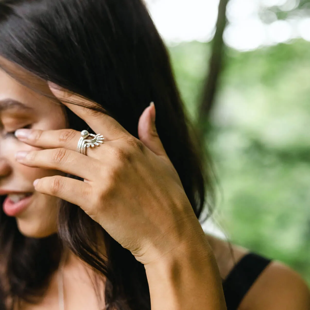 Arch Stacking Ring - Sterling Silver