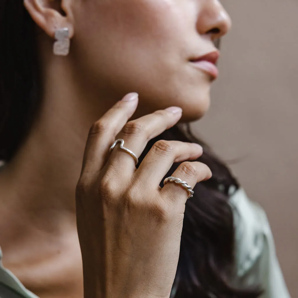 Arch Stacking Ring - Sterling Silver