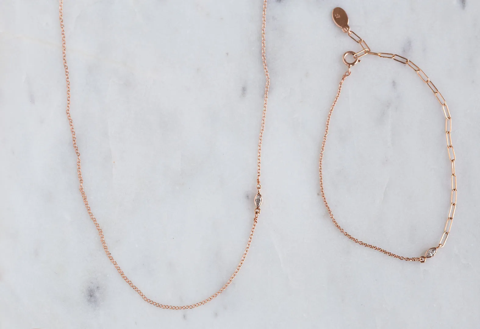 Asymmetrical Diamond Eye Necklace