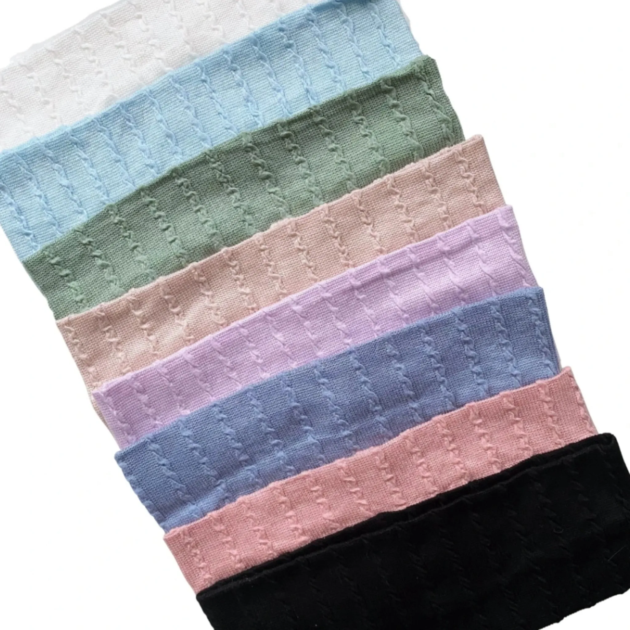 Aviva Ruffle Flat Headband by Valeri: Thin