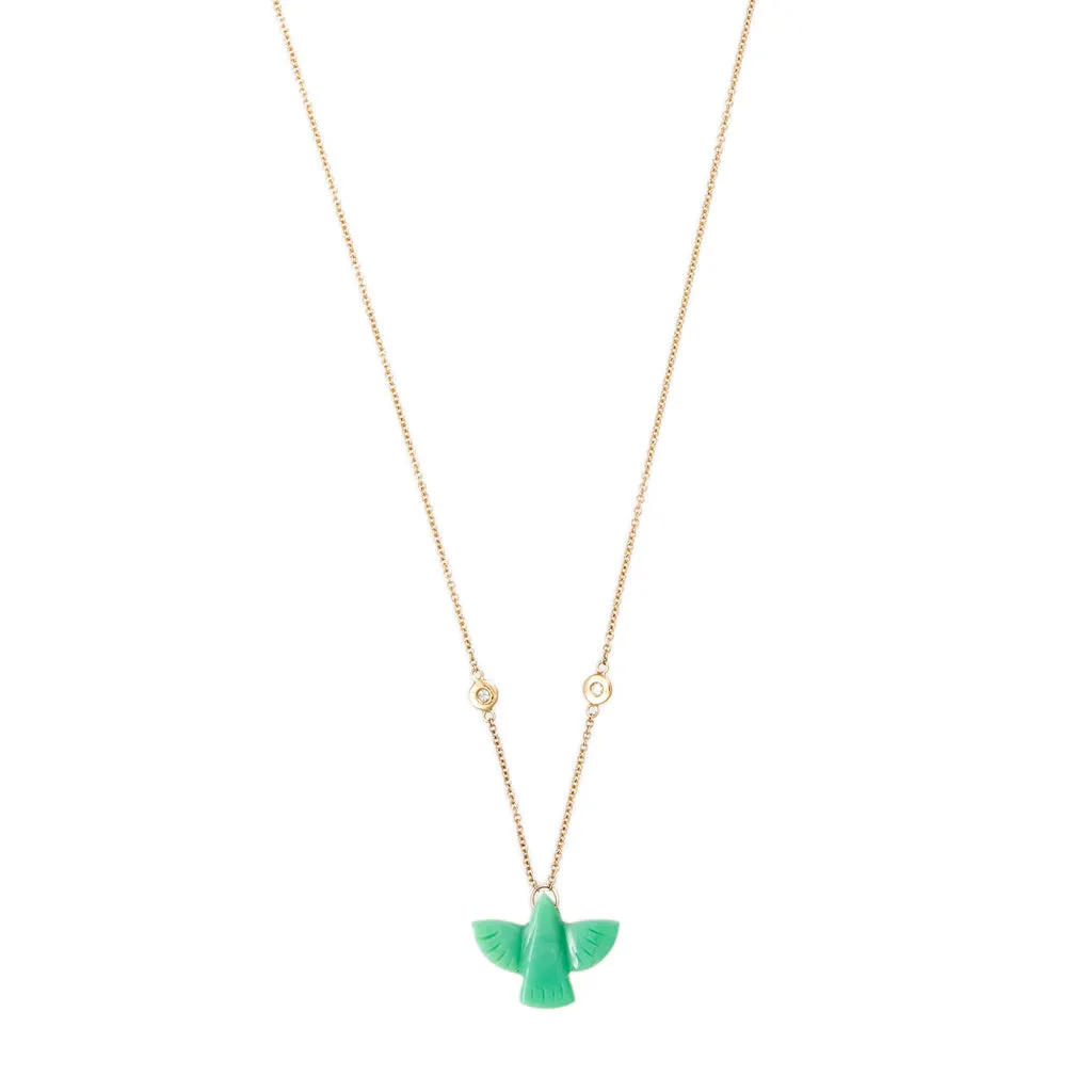 BABY CHRYSOPRASE THUNDERBIRD NECKLACE