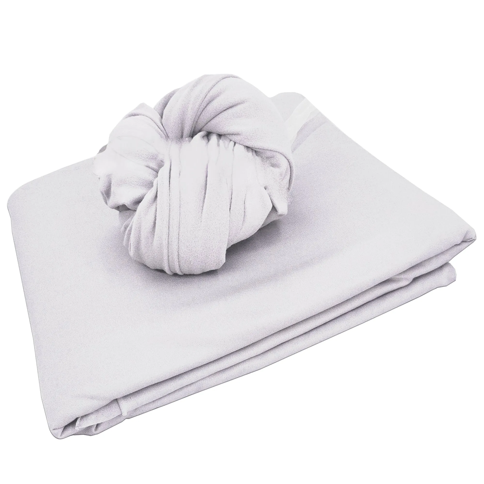 Babymoon Set of 2 | Milk Velvet Stretchable Wrap with Layer | Baby Photoshoot Props | White