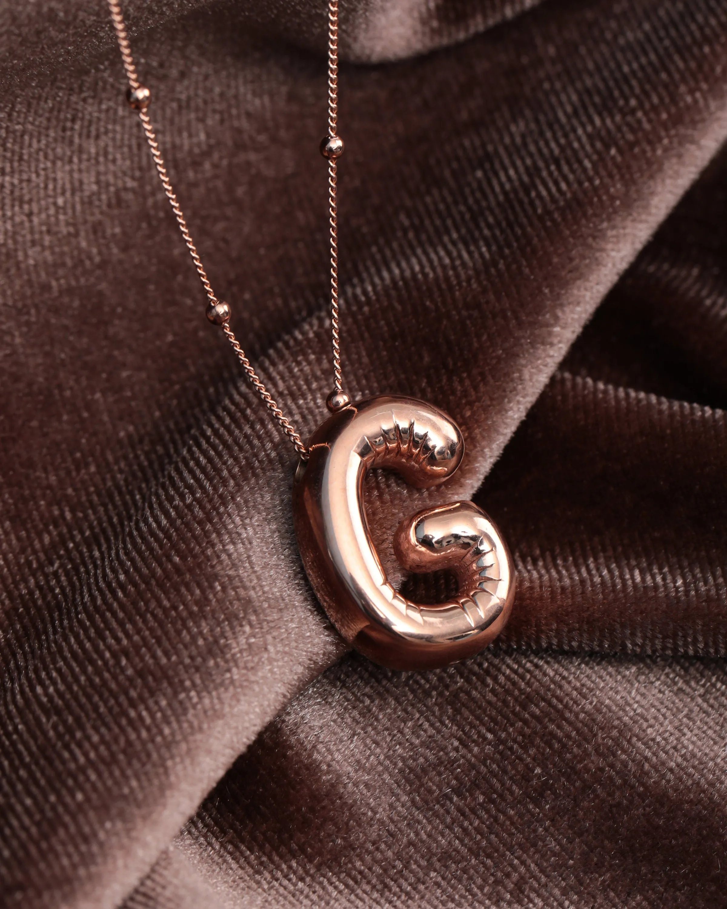 Balloon Initial Necklace with Gourmet Chain Option