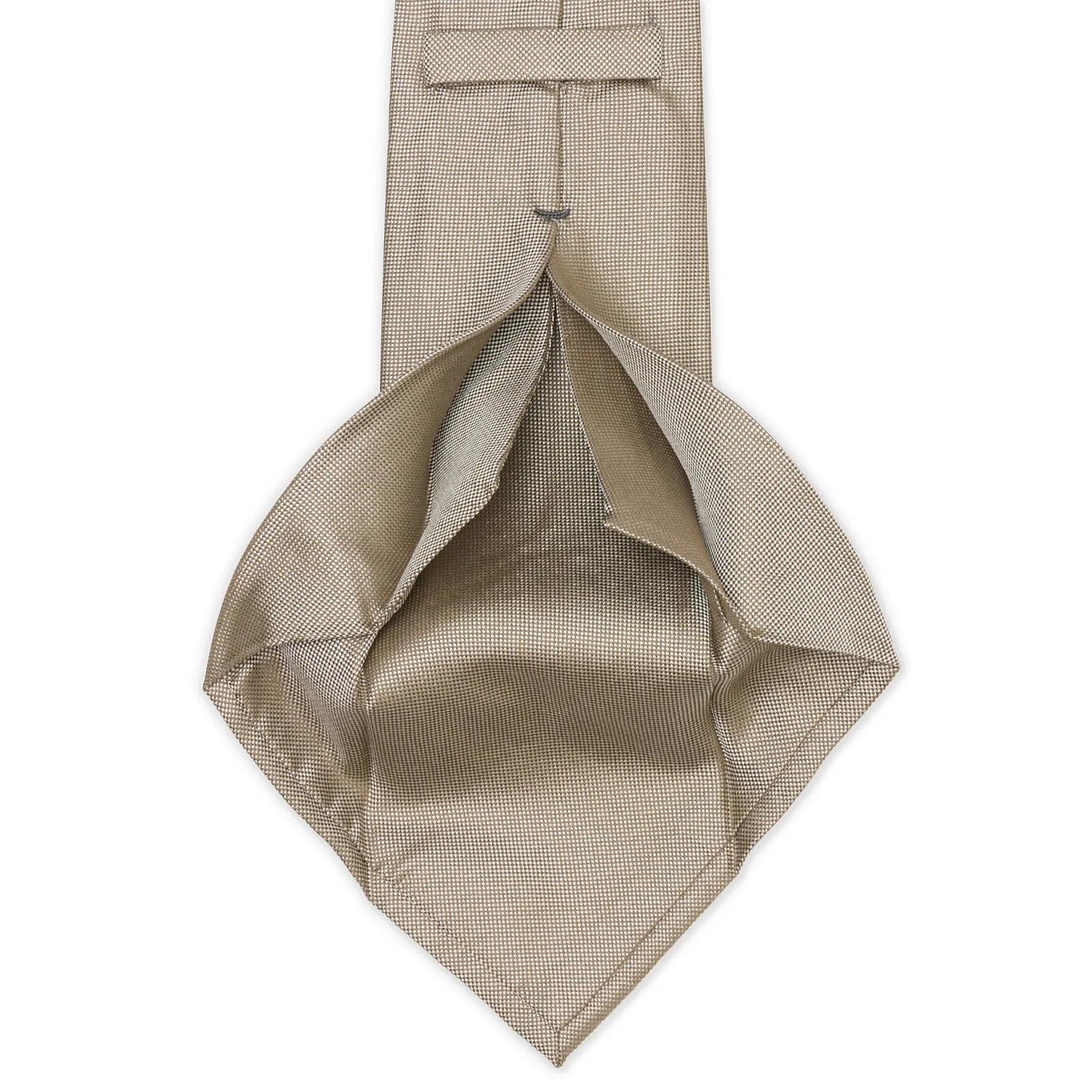 BARBA Gray Micro Seven Fold Silk Tie NEW