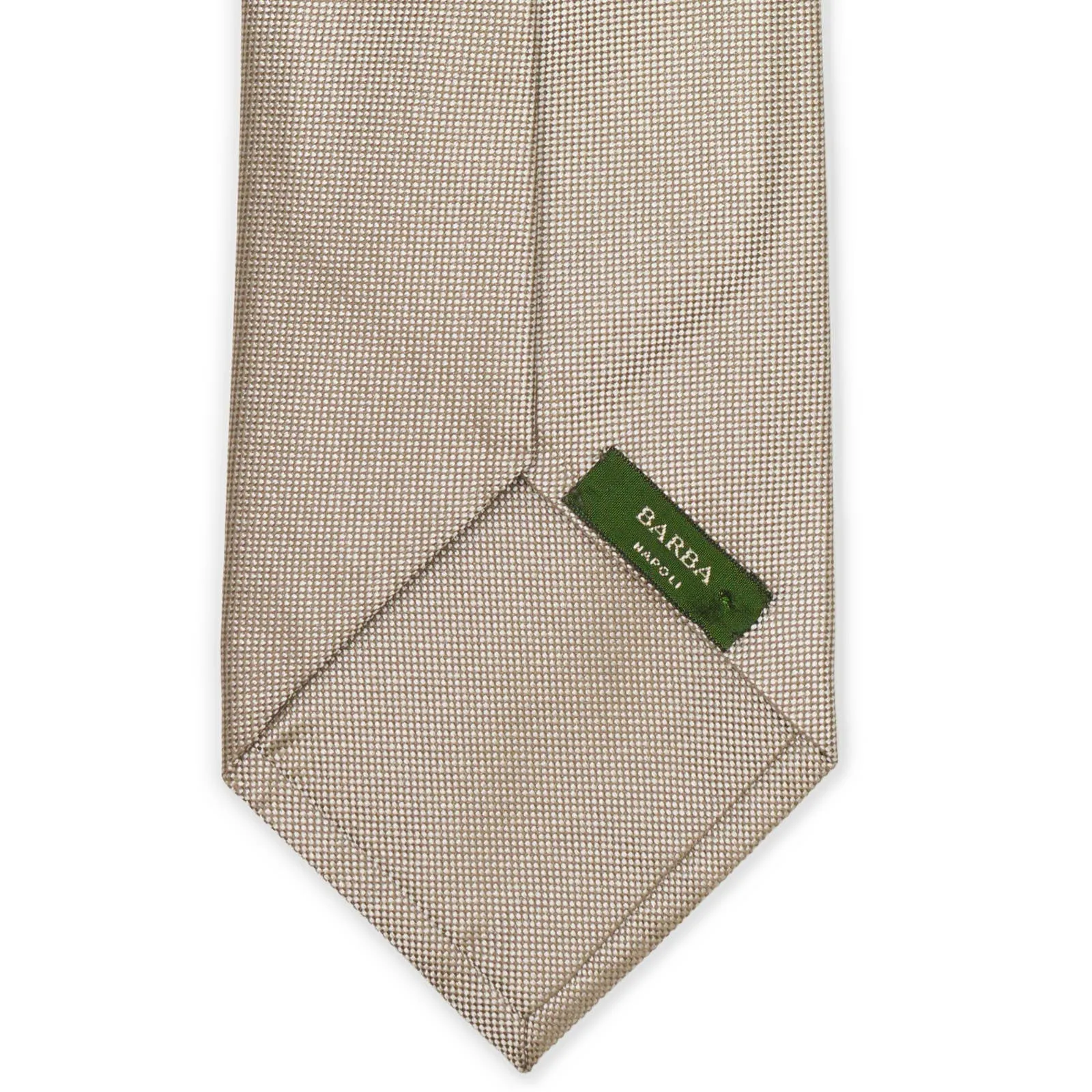 BARBA Gray Micro Seven Fold Silk Tie NEW
