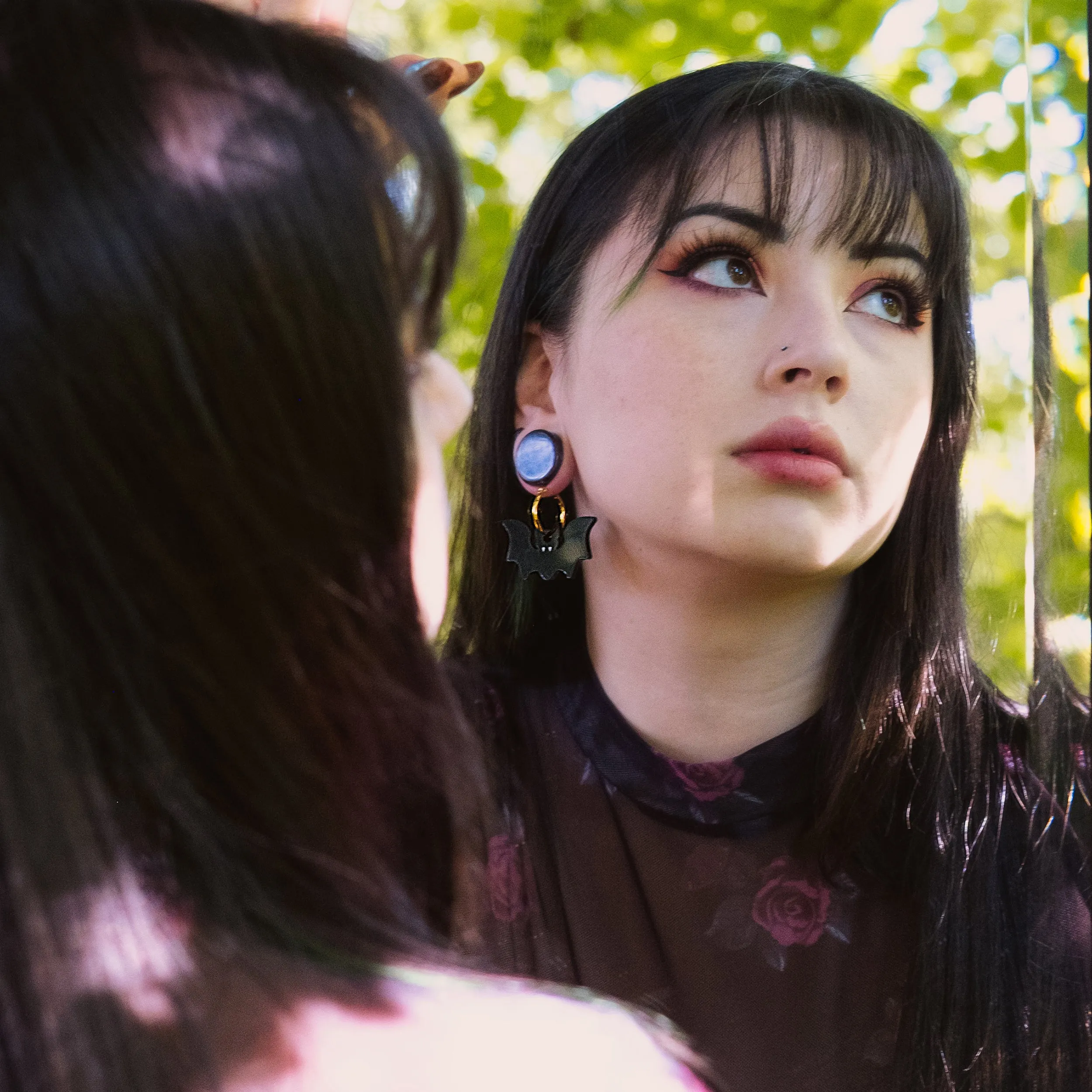 Bat Hoop Earrings
