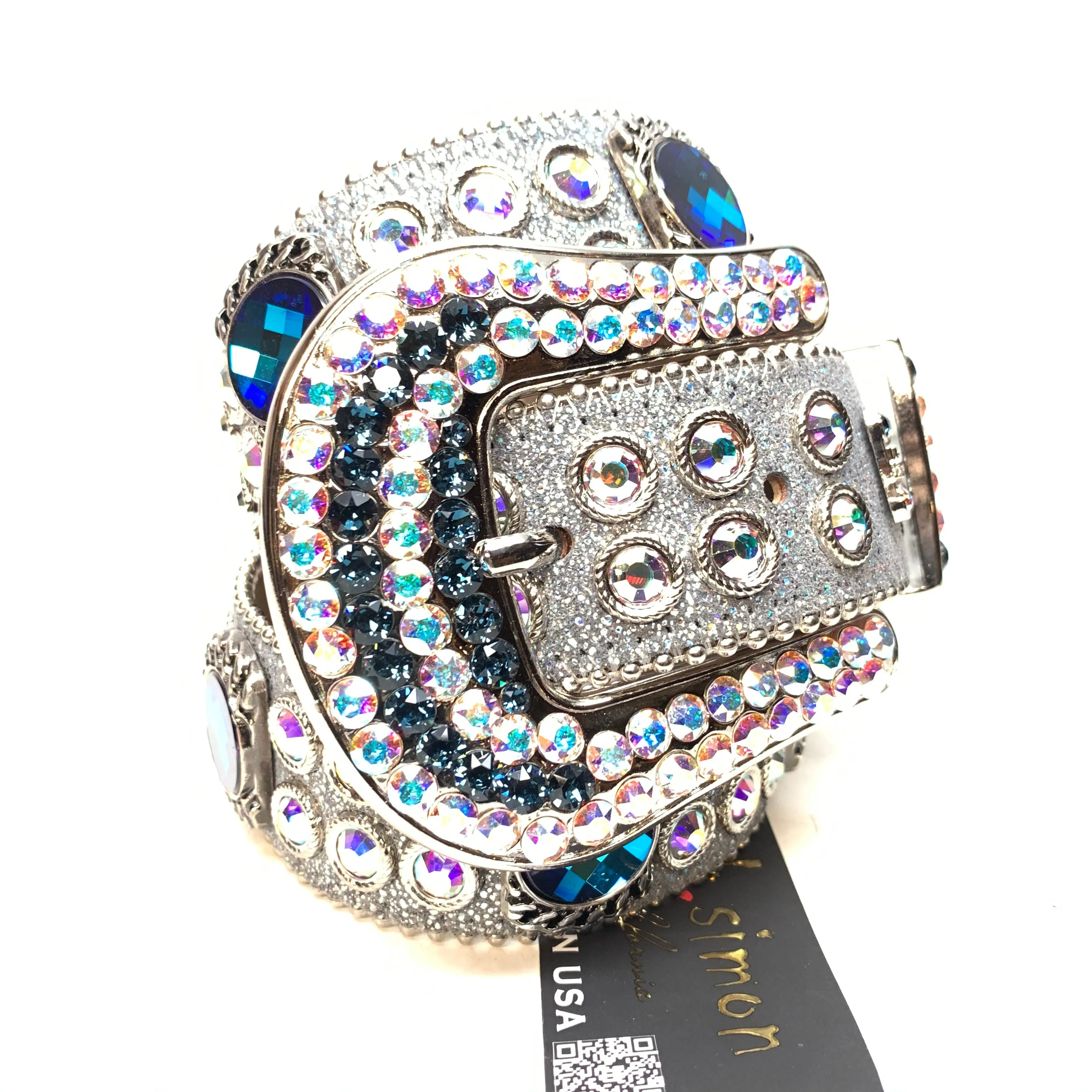 b.b. Simon Star Big Block Crystal Belt