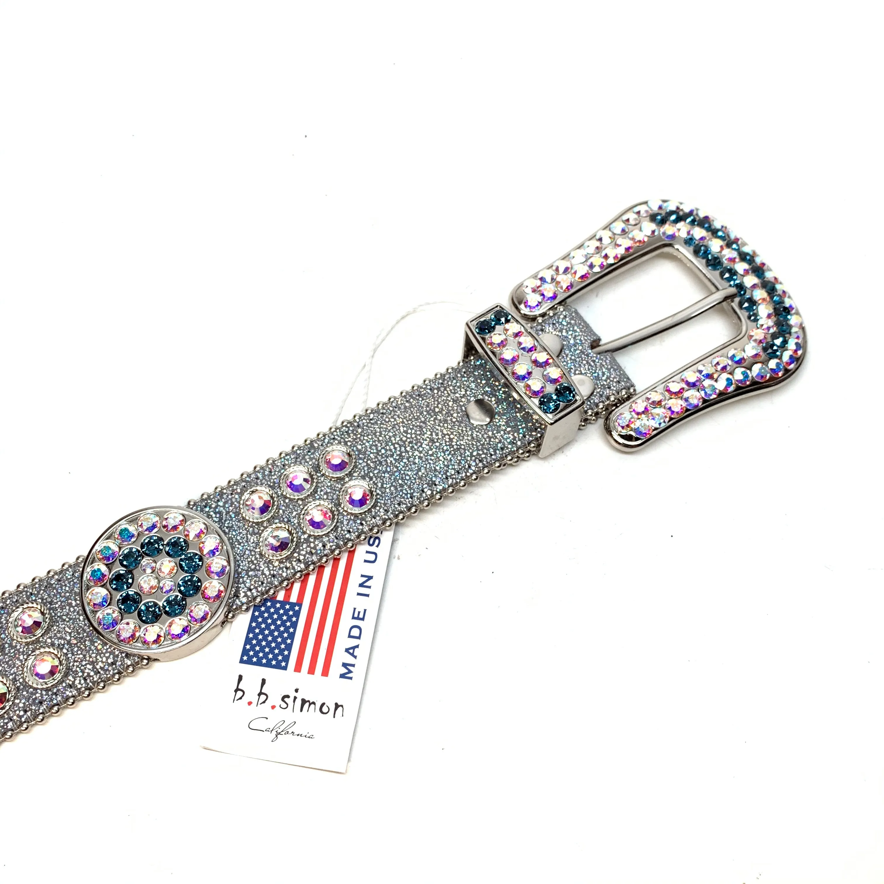b.b. Simon Star Big Block Crystal Belt