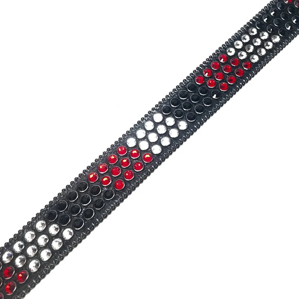 b.b. Simon Triple Row Red Globe Buckle Belt