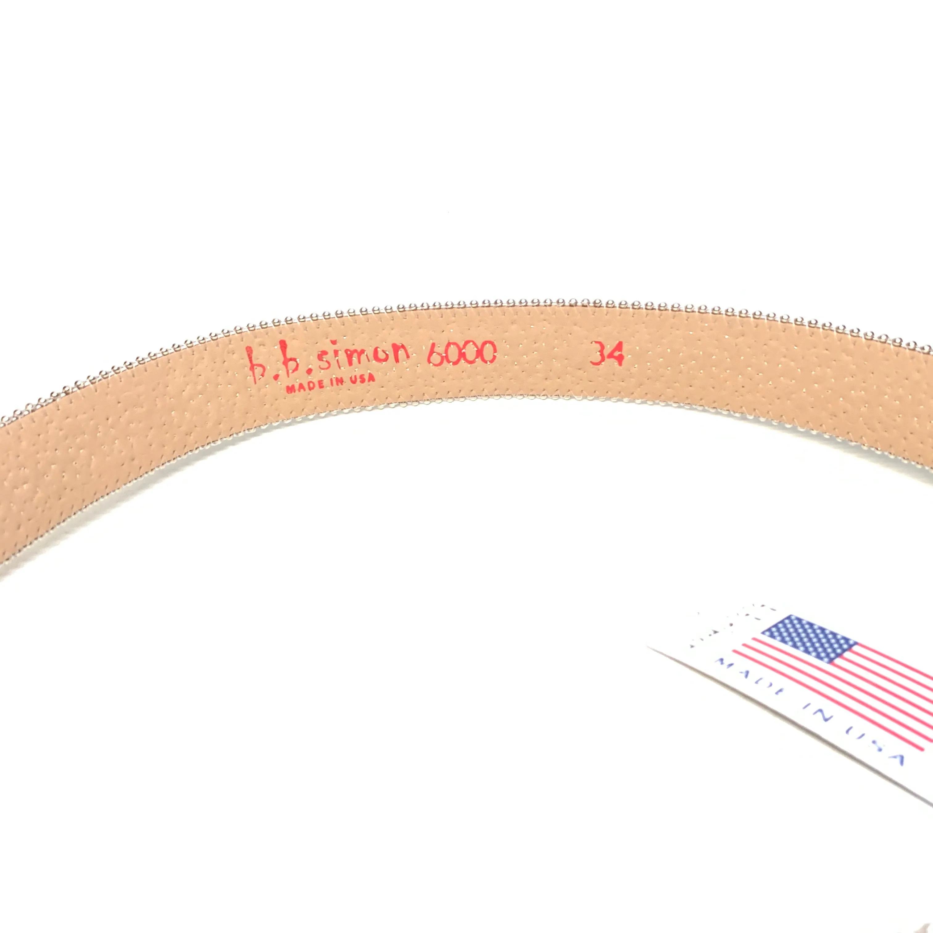 b.b. Simon White Red Magic Crystal Belt