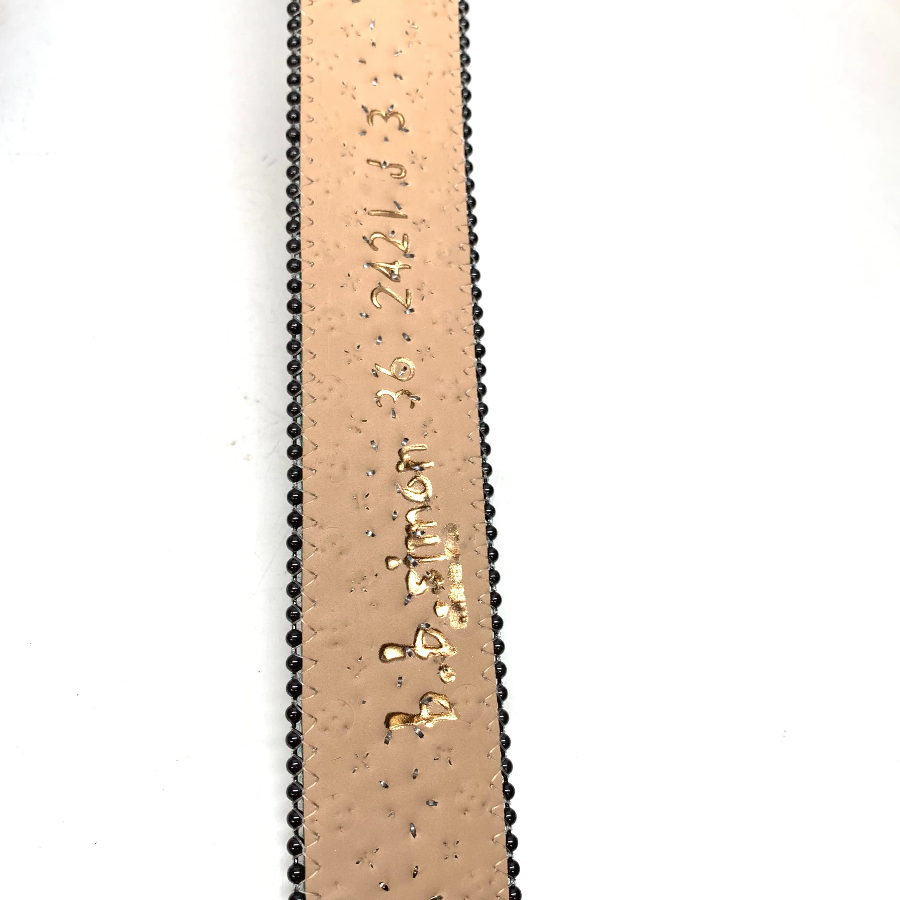 b.b. Simon Wild Emerald Pony Hair Crystal Belt