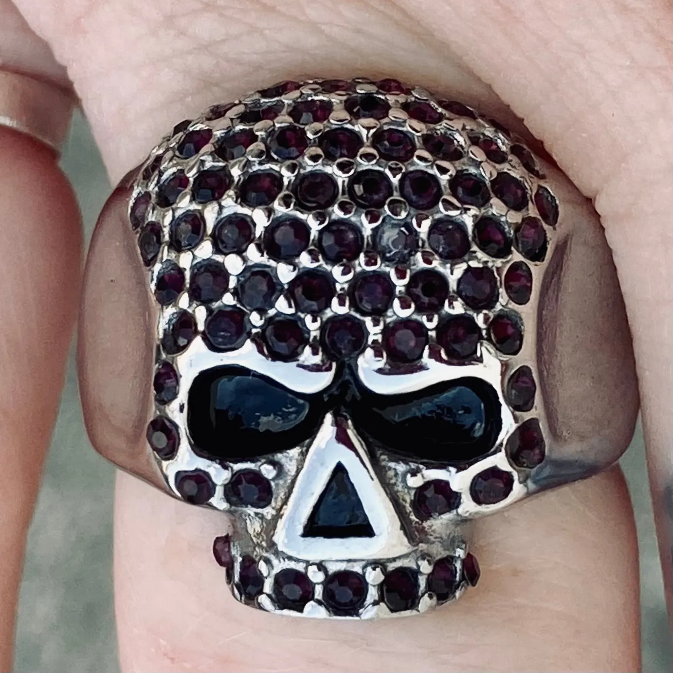 Bling Skull Ring - Dark Purple - SLC91  CLEARANCE