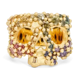 Blossom Crush Kali Skull Ring - Made to Order