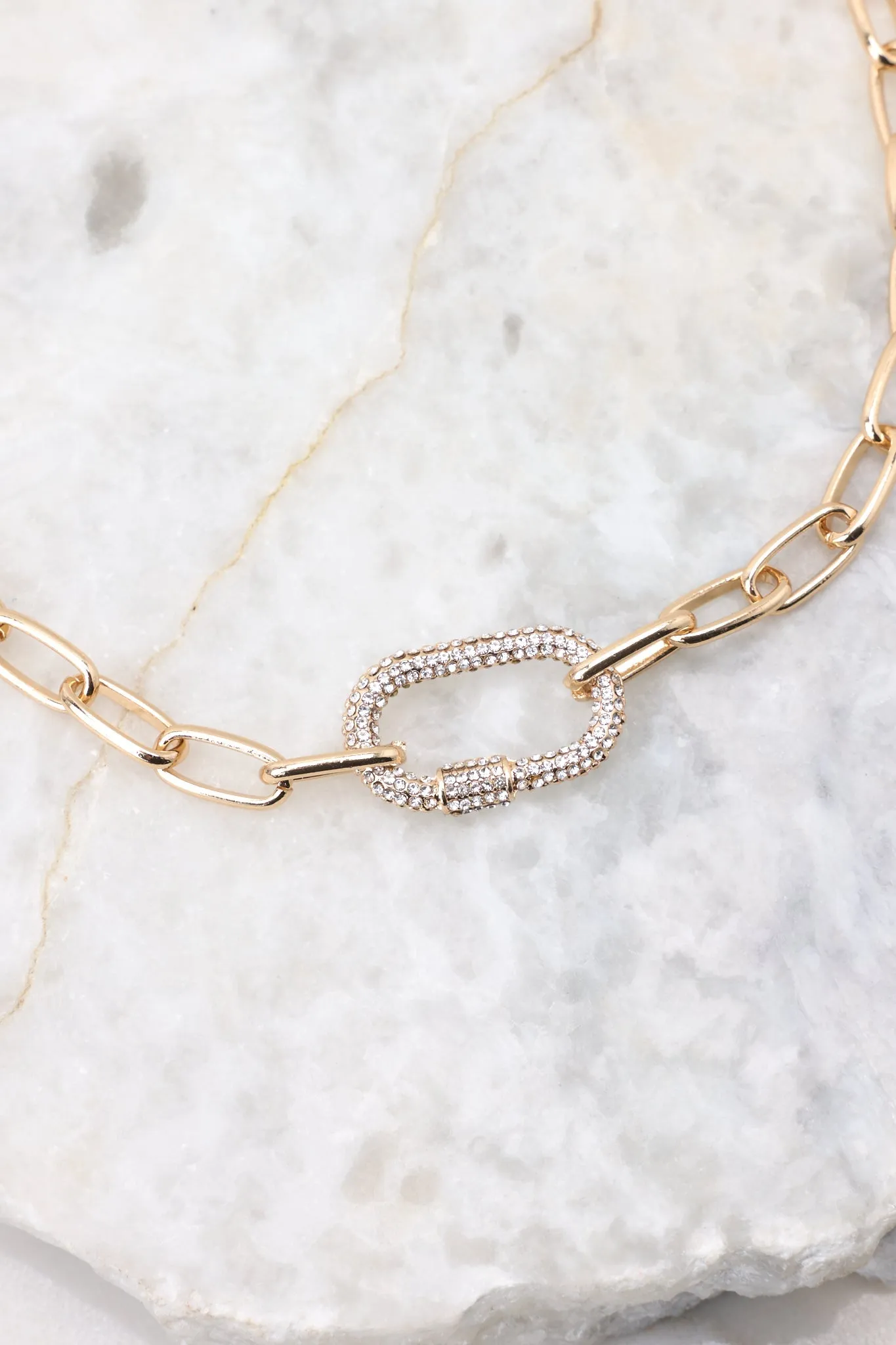 Brilliant Sparkles Gold Chain Necklace