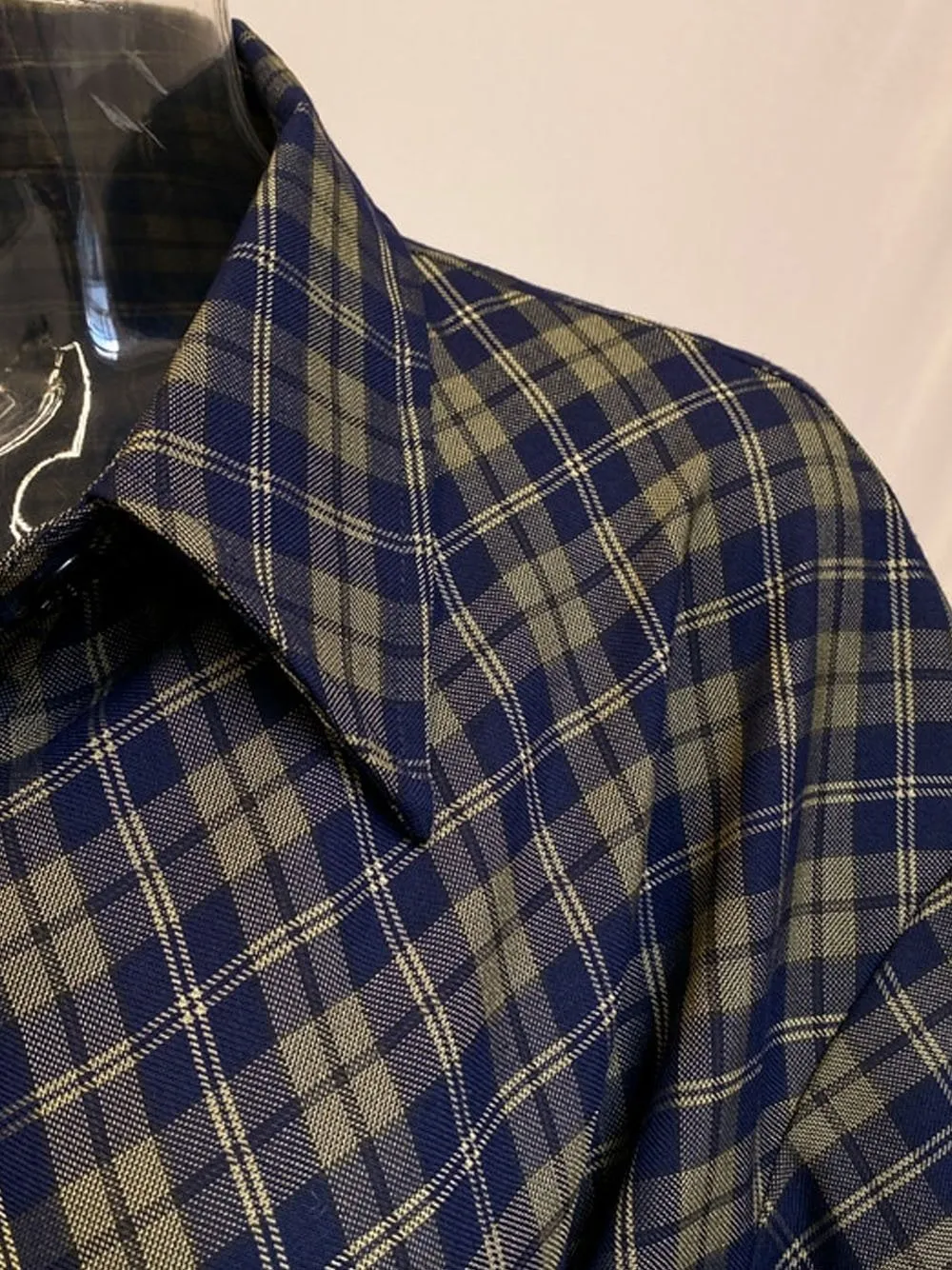 BRISA Belted Plaid Shirt Dress