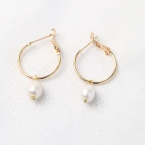 Broome | Pearl Hoop Earrings