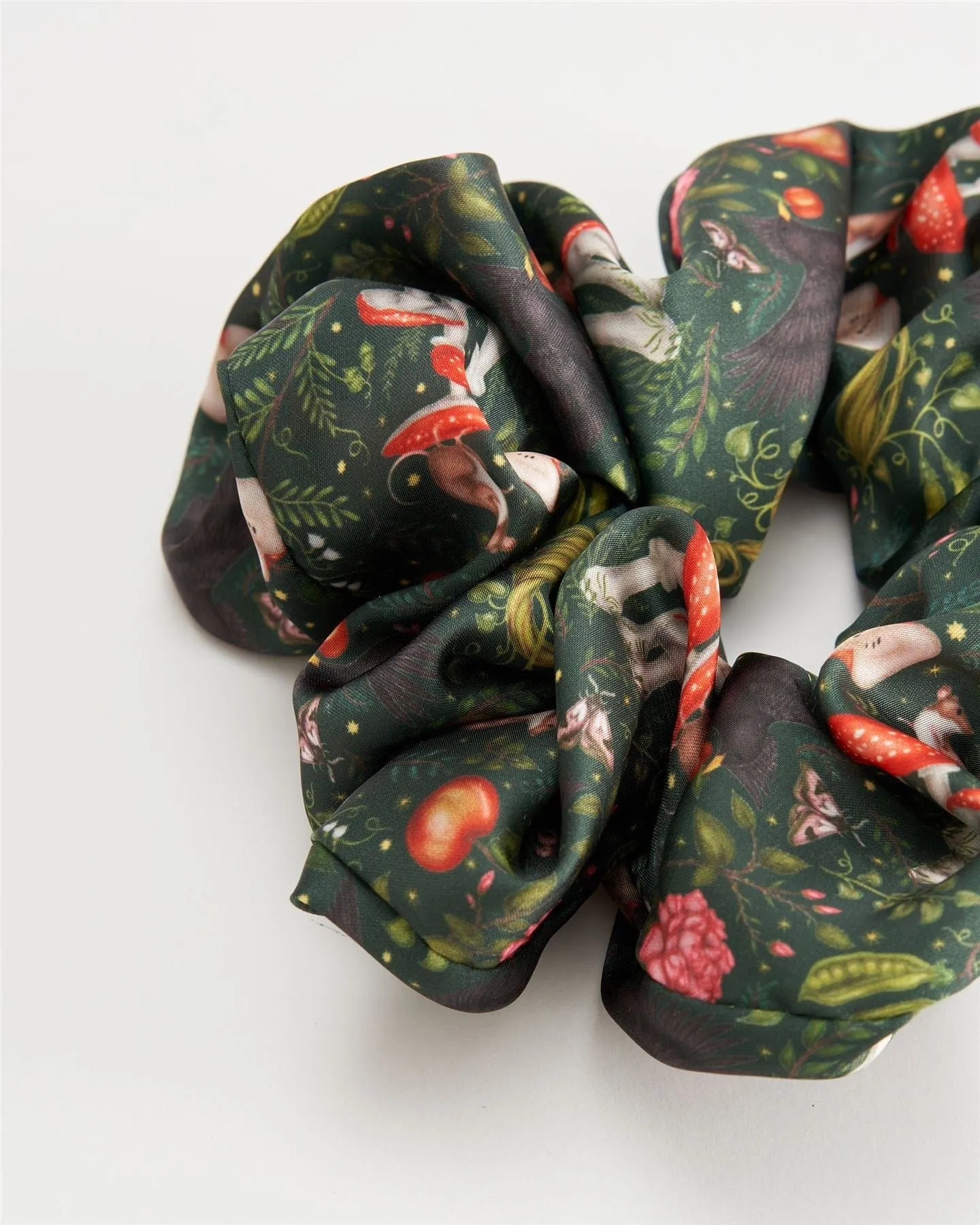 Catherine Rowe Into the Woods Oversized Scrunchie - Green