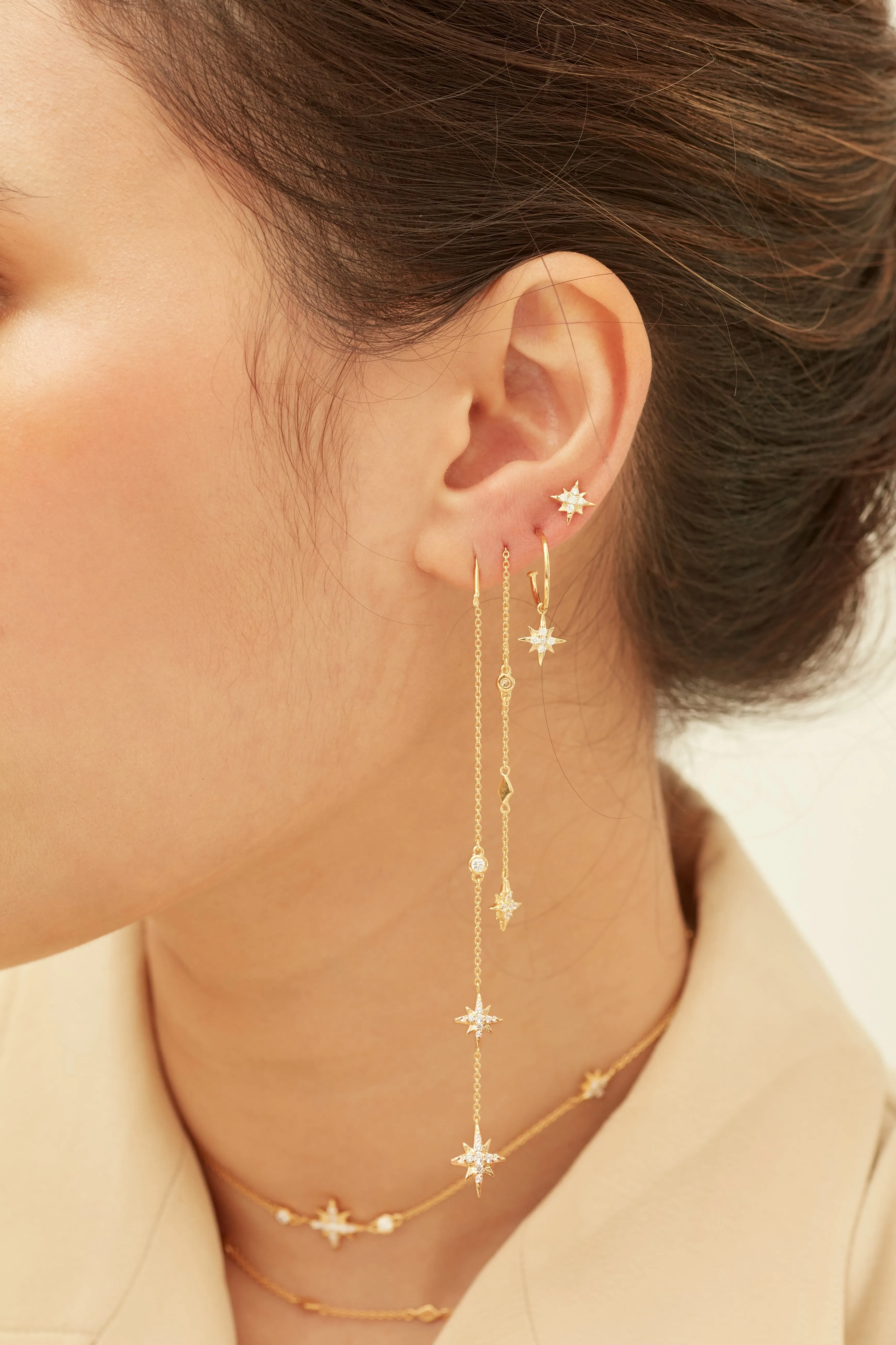 Celestial Stud Earrings - Gold