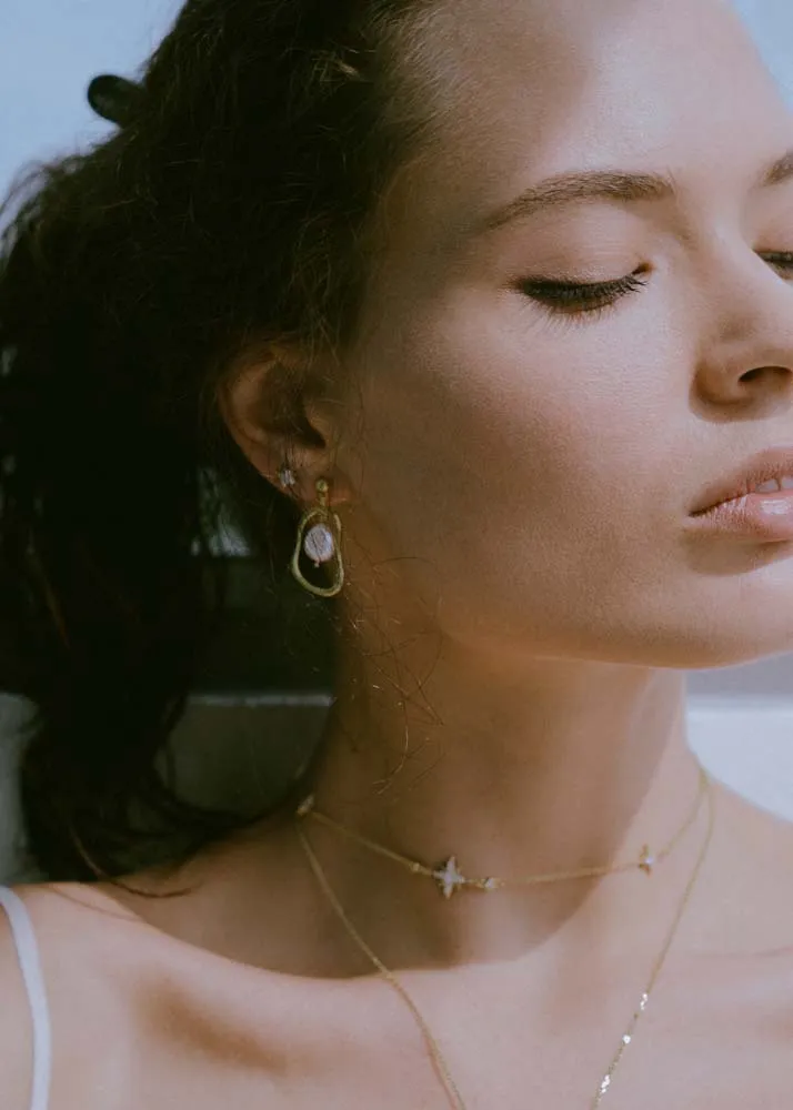 Celestial Stud Earrings - Gold