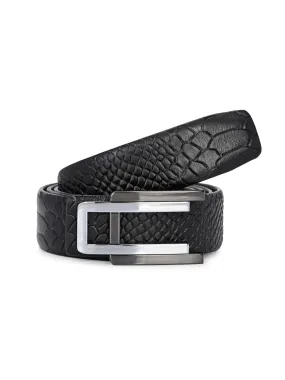 CFTD_748-Black Leather Belt For Men's