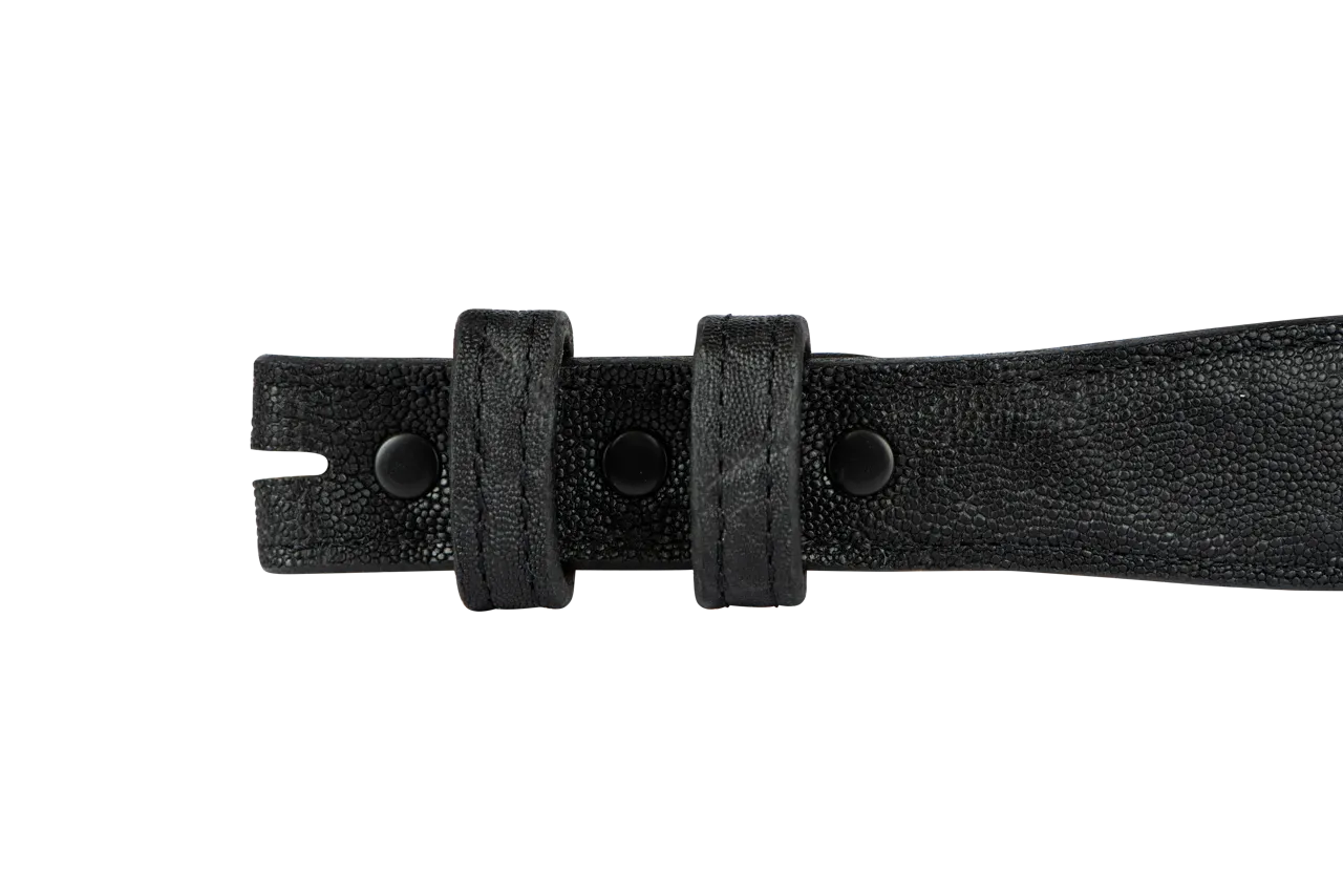 Chacon 1.25" Elephant Tapered Belt Strap - Black