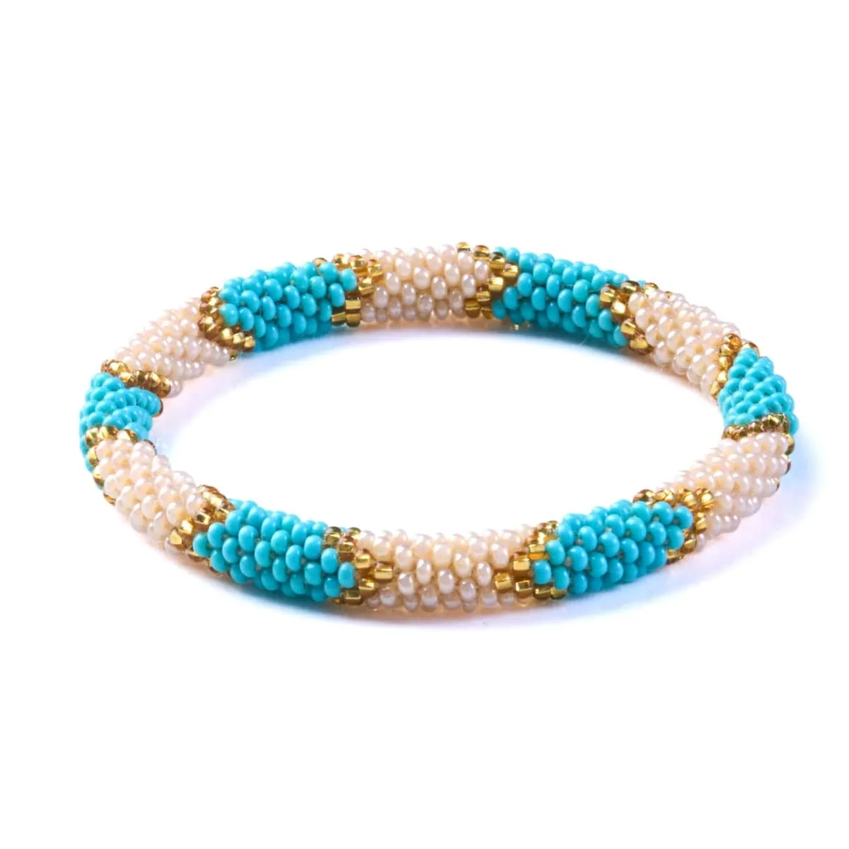 Champagne Beach | Himalayan Glass Bead Bracelet